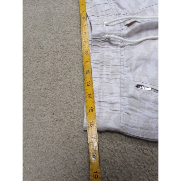 Athleta Cabo Tide Linen Jogger Pants Women Size 10 in Neutral Camo Pull On - Picture 6 of 7